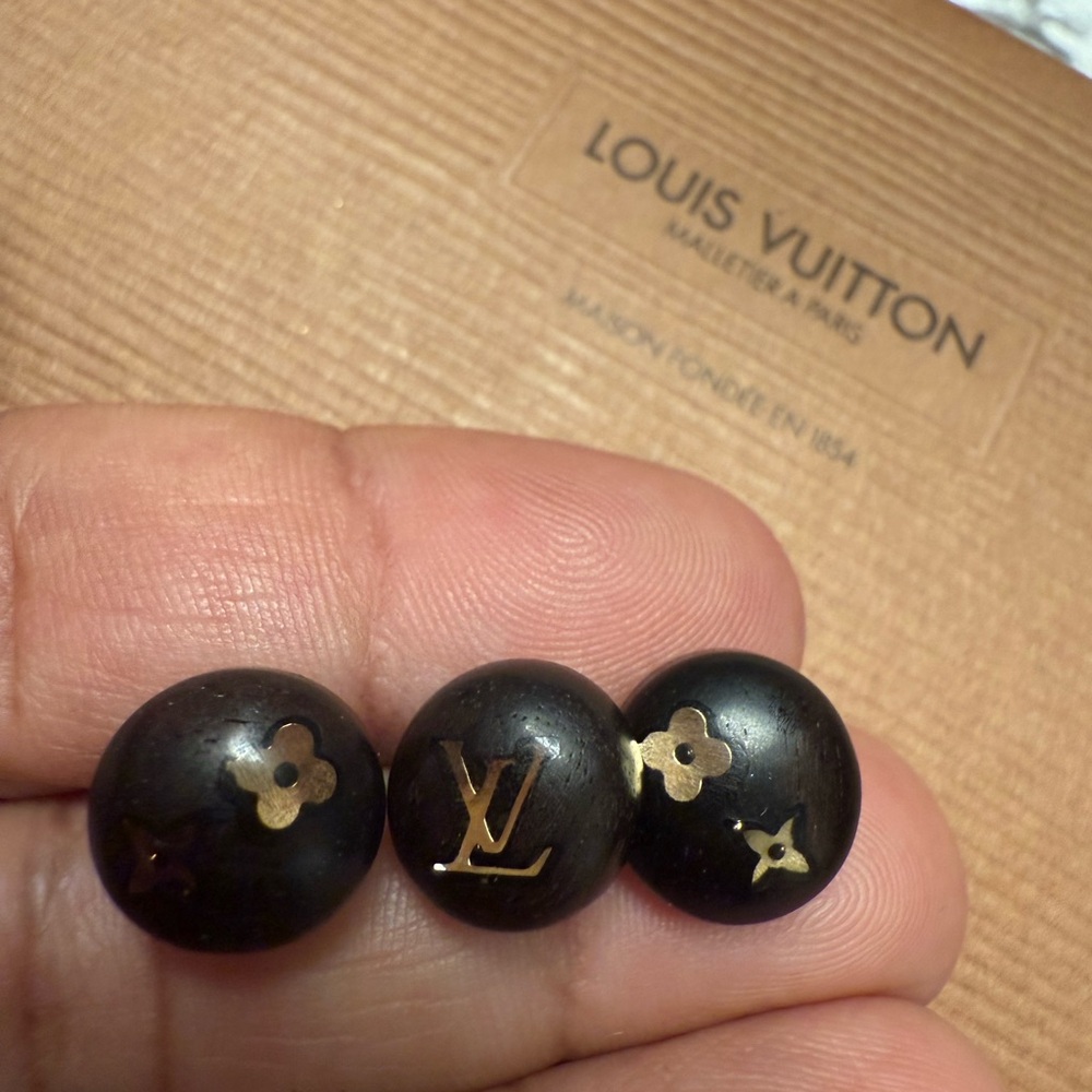 Louis Vuitton Boucle de Reuil Puce Sylvania Earrings Dark brown - Picture 3 of 12